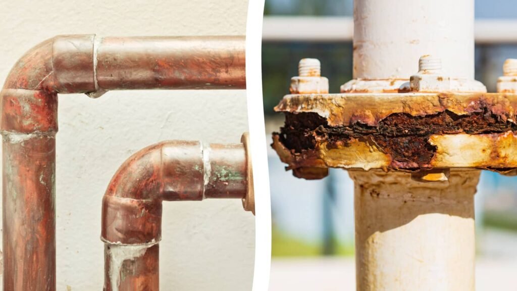 tubería de hierro y tubería de plomo